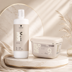 Pachet BLONDME Pudră Decolorantă 9 Tonuri 450 g + Oxidant 2%| 7 Vol 1000 ml – Schwarzkopf Professional